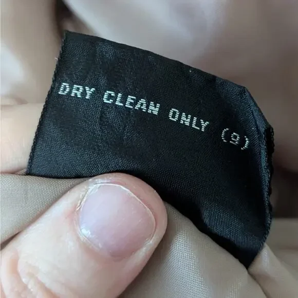 Member's Only Vintage 80s Tan Collared Full Zip Puffer Jacket Size 40 Medium - Picture 10 of 11